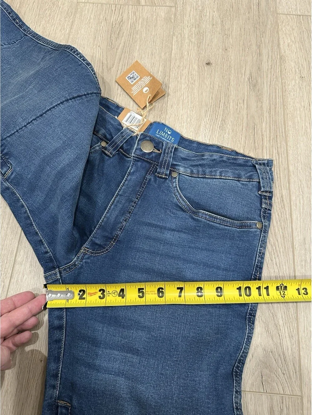 NWT No Limbits Blue Dark wash Denim Jeans Stretch Hidden Zippers Mens 30x30